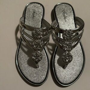 Fashion Flip Flops Silver Size 41